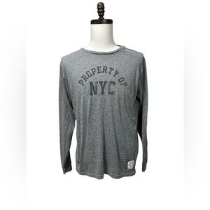 Property Of New York Long Sleeve T-Shirt Size Large Retro Brand Distressed Men’s